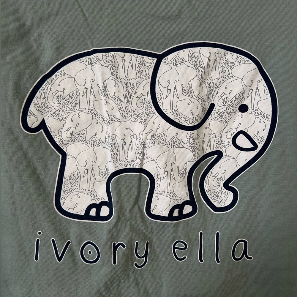 Ivory Ella Elephants Green Long Sleeve